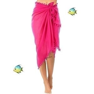 Pink cover up with tassels